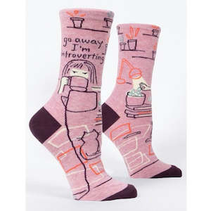 Go Away I'm Introverting - Crew Socks