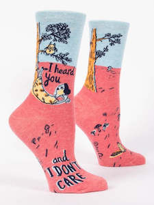 I Heard You and I Don't Care - Crew Socks