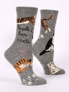 People I Love: Cats - Crew Socks