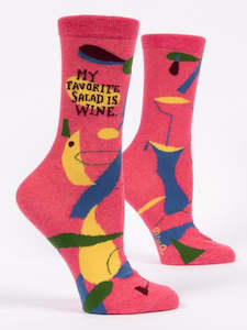 Socks: My Favourite Salad is Wine - Crew Socks