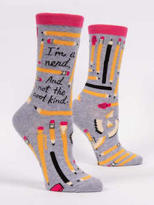 Socks: I'm a Nerd and Not the Cool Kind - Crew Socks