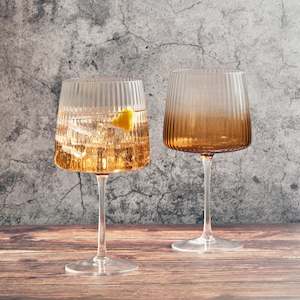 Empire Gin Glasses Set Of 2 -  Amber