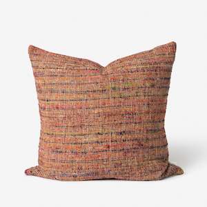 Edmund Silk Blend Cushion Cover - Brick/Multi