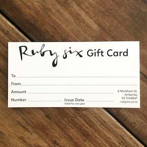 In Store Gift Voucher