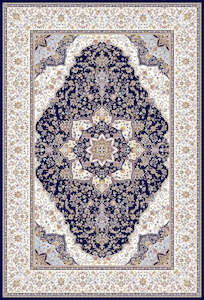 Anahita Collection Rug - Noble Medallion in Navy