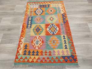 Afghan Hand Made Choubi Kilim Rug Size: 145 x 93cm