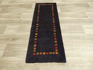 Authentic Persian Hand Knotted Gabbeh Rug Size: 147 x 55cm