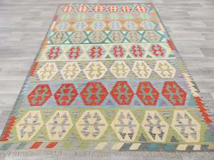 Afghan Hand Made Choubi Kilim Rug Size: 295 x 206cm