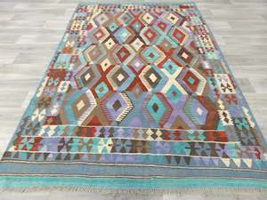 Afghan Hand Made Choubi Kilim Rug Size: 290 x 203cm