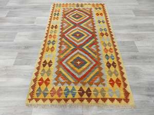 Afghan Hand Made Choubi Kilim Rug Size: 190 x 108cm