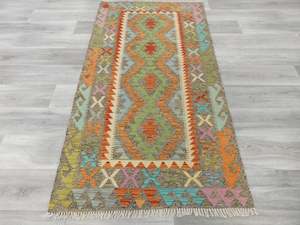 Afghan Hand Made Choubi Kilim Rug Size: 193 x 106cm