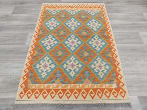 Afghan Hand Made Choubi Kilim Rug Size: 152 x 105cm