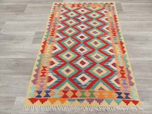 Afghan Hand Made Choubi Kilim Rug Size: 147 x 98cm