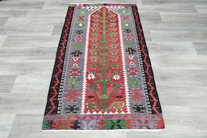 Handmade Fine Turkish Anatolian Kilim Rug Size: 184 x 107cm