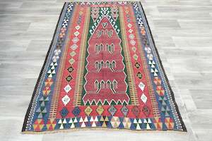 Handmade Fine Turkish Anatolian Kilim Rug Size: 210 x 136cm