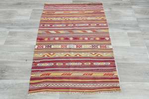 Handmade Fine Turkish Anatolian Kilim Rug Size: 123 x 90cm