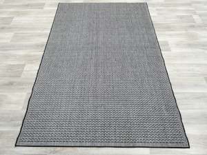 "Obsidian" Sisal Look Flatweave Rubber Back Indoor/Outdoor Rug