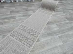 "Prestige" Sisal Look Flatweave Rubber Back Runner 67cm Wide x Cut To Order