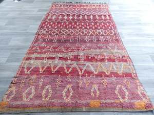 Vintage Tribal Moroccan Atlas Zayane Rug Size: 277 x 166cm