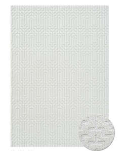 Geometric Ivory Textured Trentino Rug