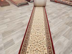 Warm Tones: Traditional Design Hallway Runner 100cm Wide x Cut To Order