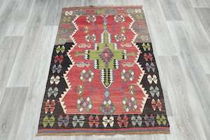 Handmade Fine Turkish Anatolian Kilim Rug Size: 140 x 100cm