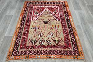 Handmade Fine Turkish Anatolian Kilim Rug Size: 160 x 134cm