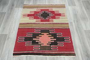 Handmade Fine Turkish Anatolian Kilim Square Rug Size: 124 x 110cm