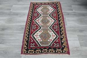 Handmade Fine Turkish Anatolian Kilim Rug Size: 123 x 80cm