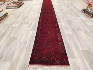 Afghan Hand Knotted Khal Mohammadi  Runner Size: 692cm x 82cm