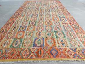 Afghan Handmade Oversized Choubi Kilim Rug Size: 300 x 490cm