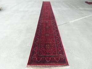 Afghan Handmade Khal Mohammadi Runner Size: 81 x 685cm