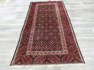 Persian Hand Knotted Baluchi Rug Size: 205 x 114cm