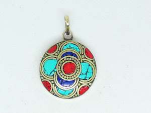 Nepalese Necklace Pendant, Handmade and Traditional