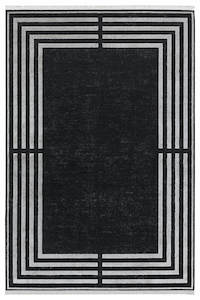 Designer Rug 1: Luxurious Designer Black Colour Rug