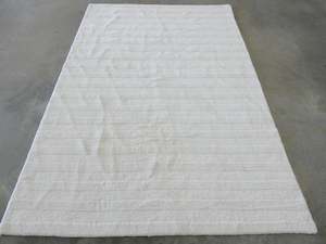 White Colour Hand Made Bamboo Silk Rug Size: 160 x 230cm