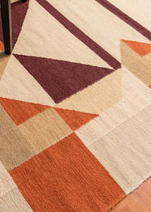 Modern Kilim Flatweave Wool Rug