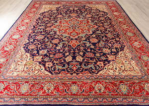 Vintage Sarouk Hand-Knotted Wool Persian Rug (Size: 300 X 406 CM)