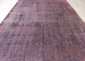 Vintage Overdyed Tabriz Hand-Knotted Wool Persian Rug (Size: 280 X 365 CM)