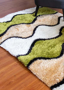 Multi-Colour Modern Shaggy Rug