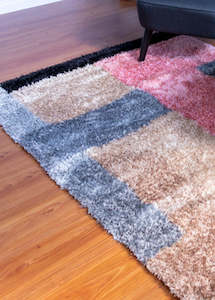 Multi-Colour Modern Shaggy Rug