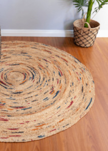 Multi Shade Handmade Jute Round Rug