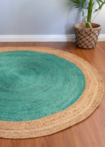 Green Handmade Jute Round Rug