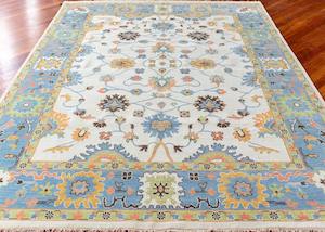 Oriental Heritage Bhadohi Hand-Knotted Wool Indian Rug (Size: 270 X 380 CM)