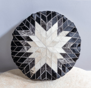 Round Cowhide Cushion