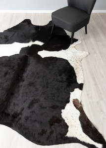 Black And White Cowhide Rug (Size: 250 x 220 CM)