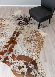 Salt Pepper Tri-Color Cowhide Rug (Size: 230 x 190 CM)