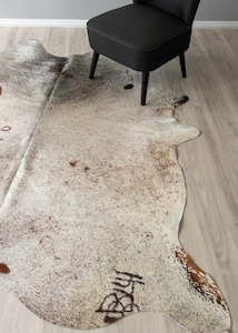 Salt Pepper Tri-Color Cowhide Rug (Size: 230 X 200 CM)