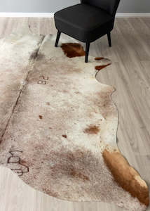 Salt Pepper Tri-Color Cowhide Rug (Size: 240 X 210 CM)