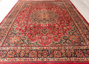 Vintage Khorasan Hand-Knotted Wool Persian Rug (Size: 295 X 390 CM)